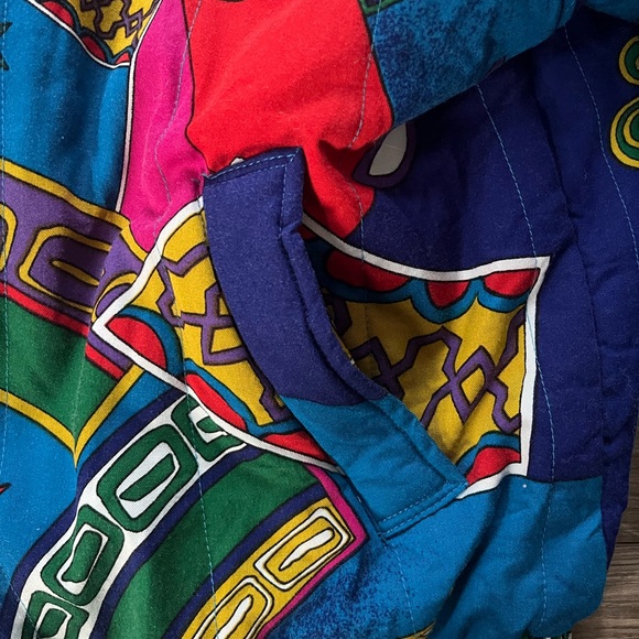 VINTAGE Janeve Multicolor Quilted Bomber Jacket - Picture 4 of 10